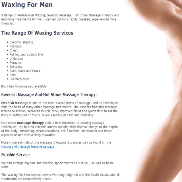 West male sussex massage M2M Only